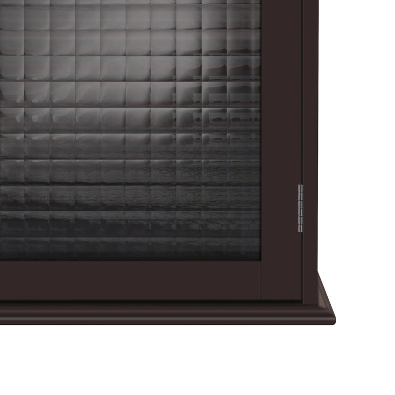 Removable Medicine Bathroom Storage Cabinet with Waffle Glass Door, Espresso