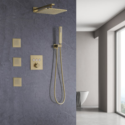 Système de douche thermostatique complet avec valve brute