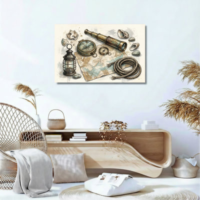 Ensemble d'une toile murale « Carte d'aventure »