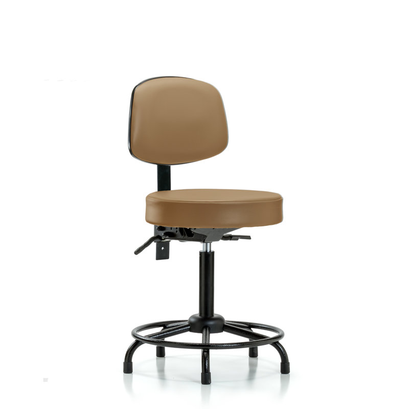 Tabouret de laboratoire Soren, Patins, Taupe