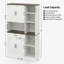 Garde-manger multifonctionnel 71 po avec station de charge et éclairage RVB, buffet de rangement