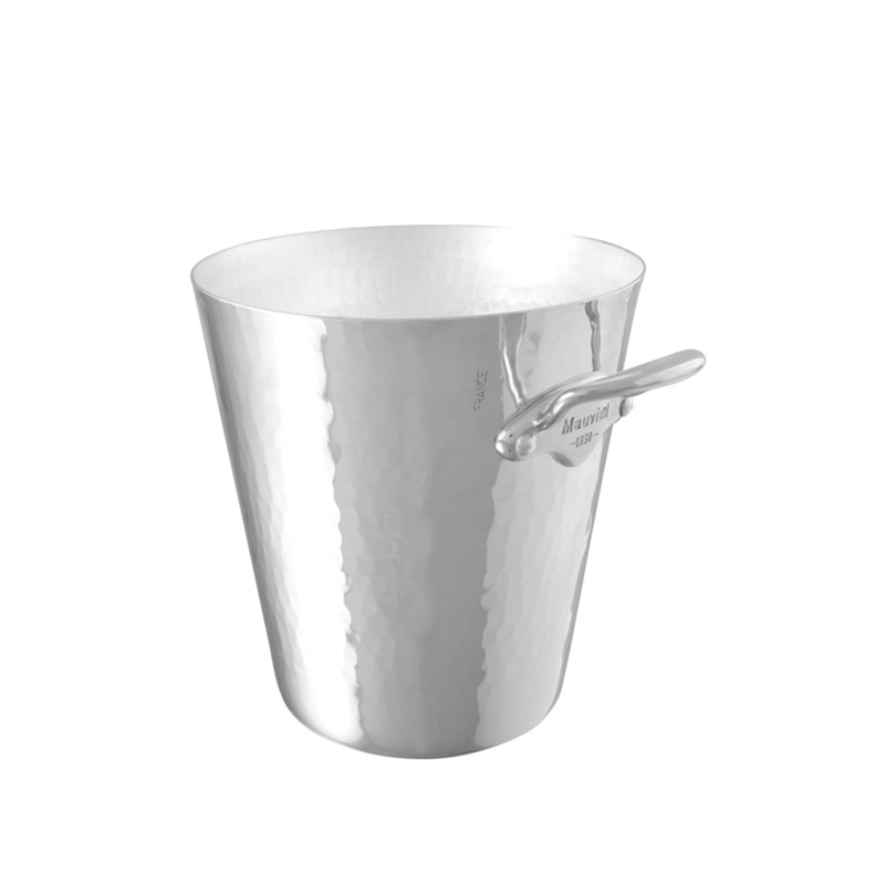 Mauviel M'30 Hammered Aluminum Champagne Bucket With Cast Stainless Steel Handles, 4.9-Qt