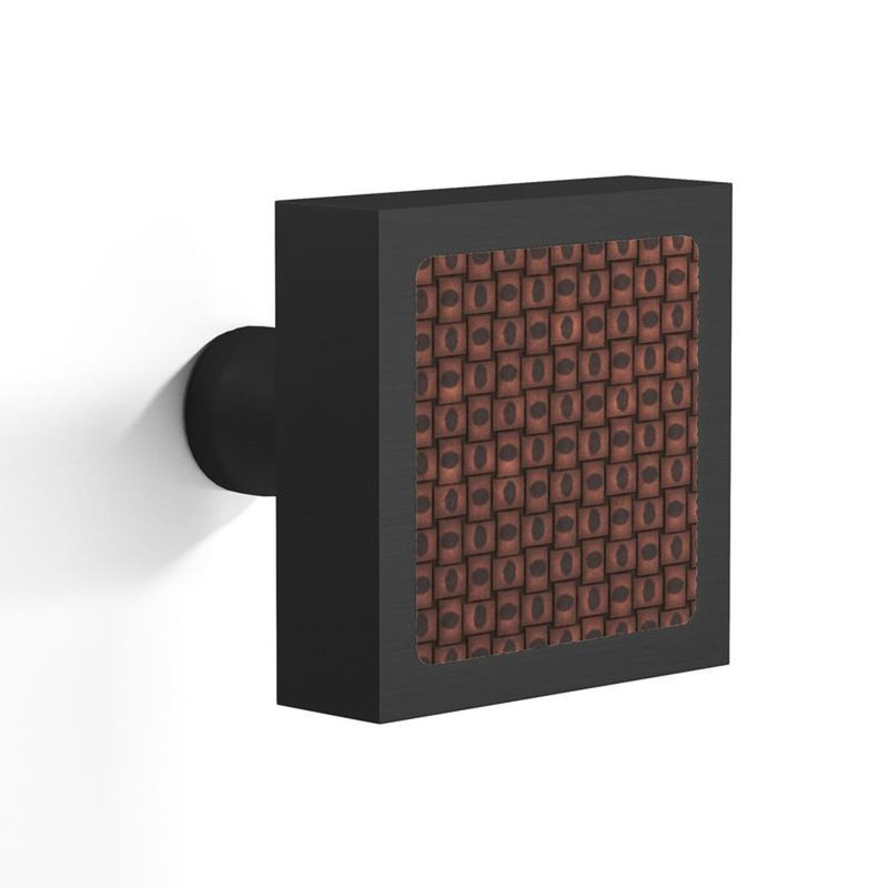 Série de boutons d'armoire L120, Noir satiné mat