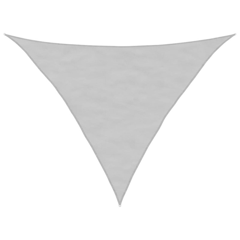 Burghilde 100% Polyester Oxford 3.5m x 3.5m x 4.9m Triangle Shade Sail, Light Grey