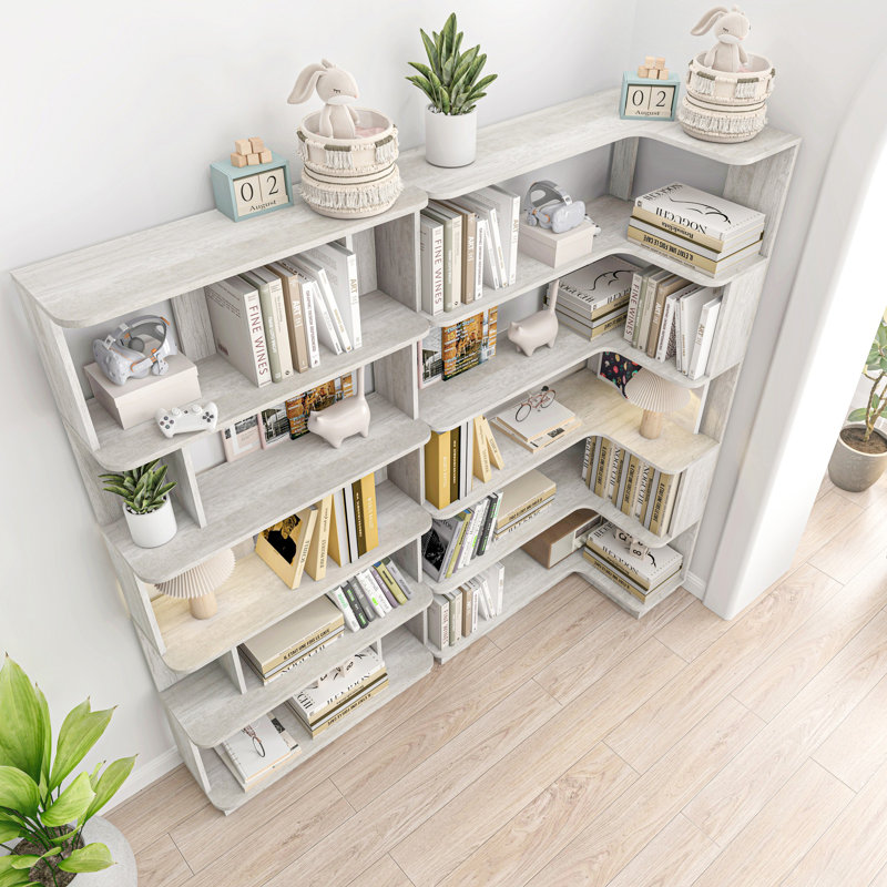 Ensemble de tablettes de présentation en panneau de fibres à densité moyenne 2 pièces gris, Gris