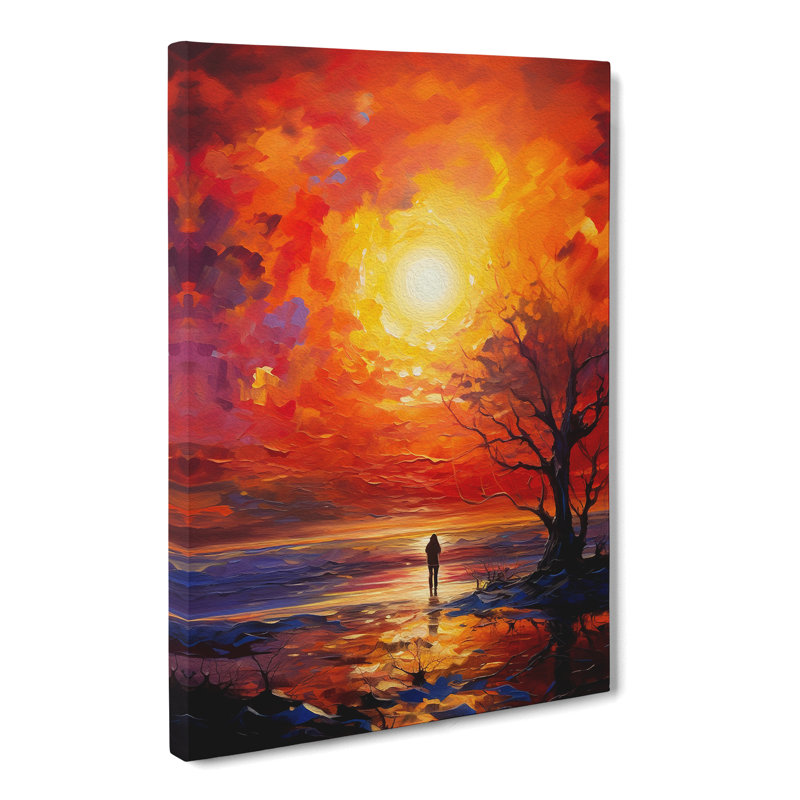 Sunset Action Painting - Print, 50cm H x 35cm W x 3cm D