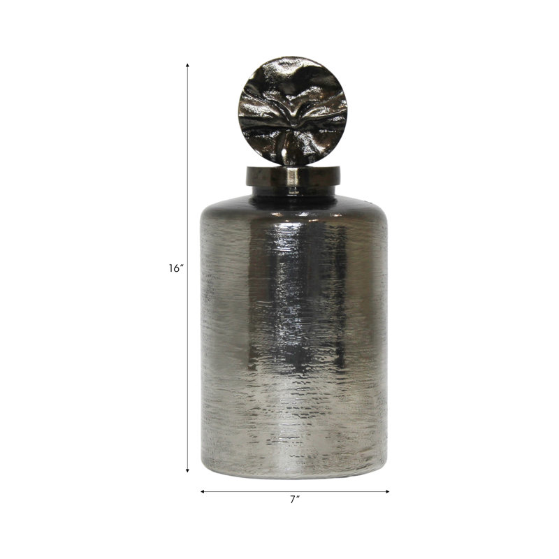 Hernandes Small Container With Topper, 16" H x 7" W x 7" D