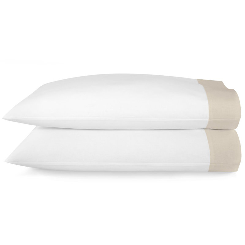 Mandalay Cuff 200 Thread Count 100% Cotton Pillowcase, Linen, King