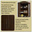 Armoire à vin 30,63 "de style américain en bois massif brun avec armoire d'angle
