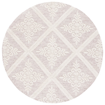 Vermont Hand Woven Wool Damask Rug