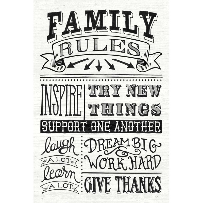 Family Rules II, H 36 po x l 24 po