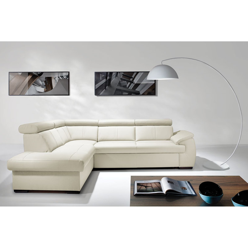Markwart Corner Sofabed, Left Hand Facing, White