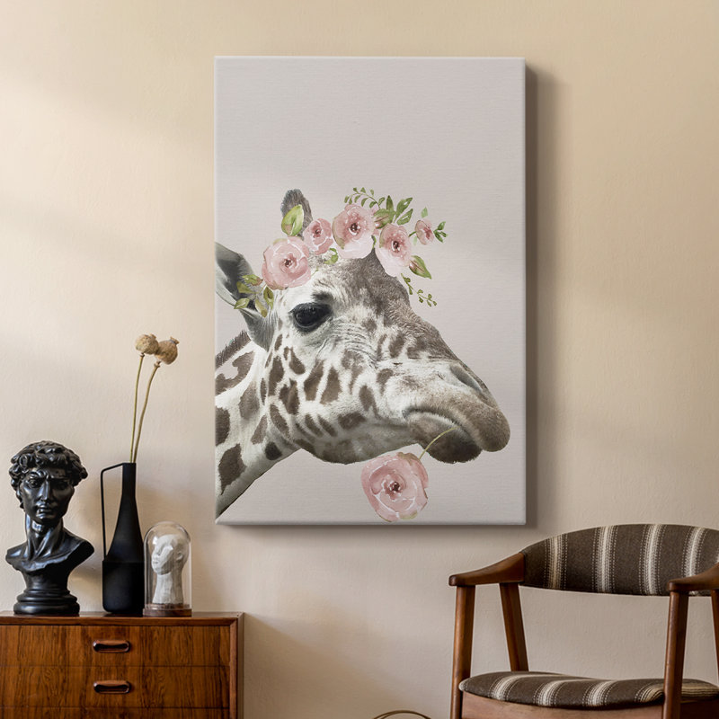 Peek A Boo Giraffe II - galerie sur mesure, H 27 po x l 18 po