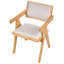 46cm H Polyester Upholstered Armchair in Brown