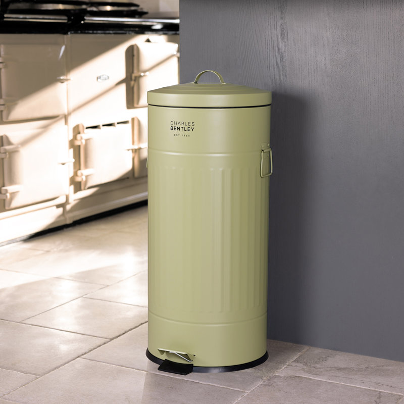 Steel Step On Kitchen Trash Can - 30L
