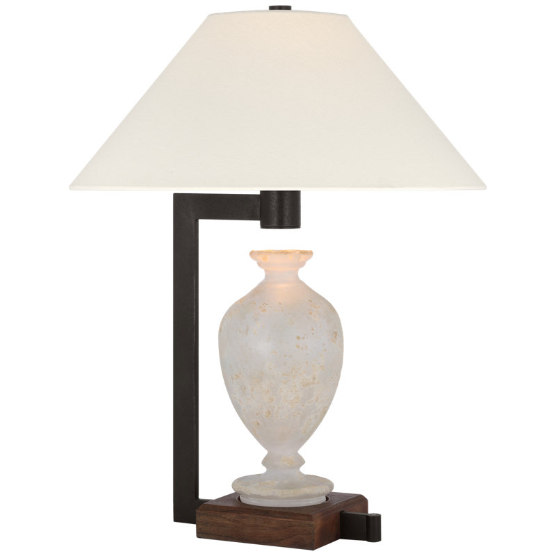 Phial Table Lamp, Etruscan/Warm Iron/Dark Walnut