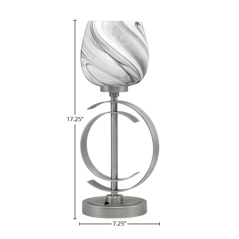 Lampe de table en acier inoxydable Vyshnavi, Graphite