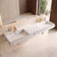 Lavabo de salle de bain mural à surface flottante avec drain dissimulé 72 po Juniper - blanc, sans trous de robinet-1158740719-1158740704