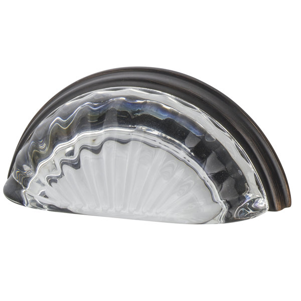 3 in. Center-to-Center Cup Crystal Clear Fluted in Bright Chrome Drawer Pull 3 in. Center-to-Center Cup Crystal Clear Fluted in Bright Chrome Drawer Pull