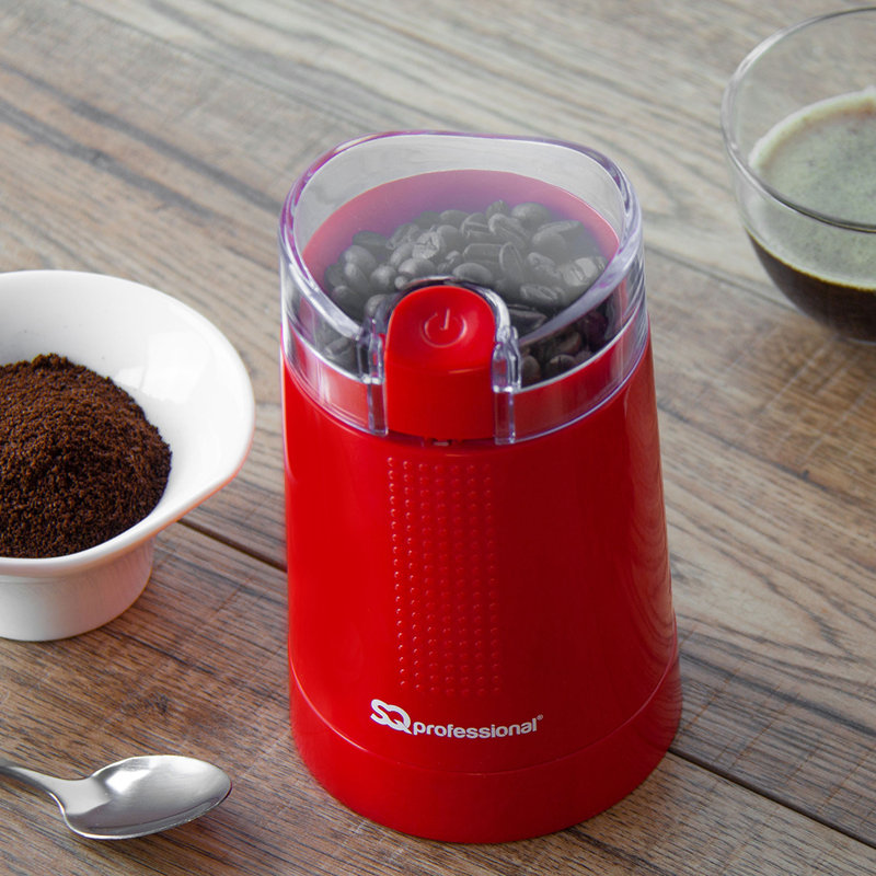 SQ Professional Blitz Electric Blade Coffee Grinder, Red