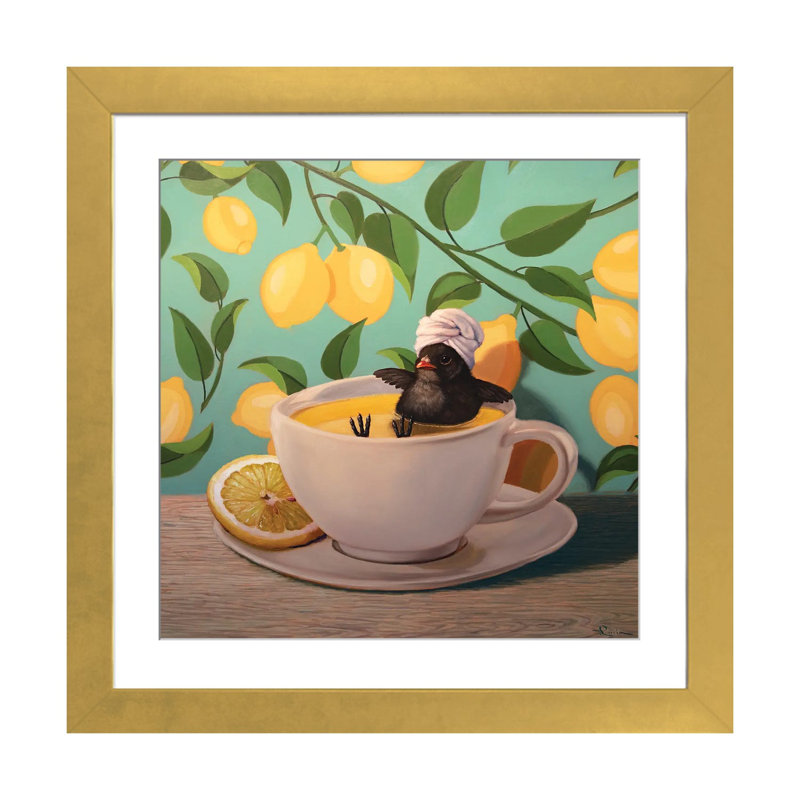 Quand la vie vous donne des citrons_1PFA, Cadre doré, H 24 po x l 24 po