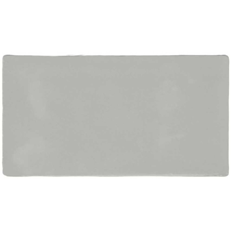 Carrelage mural en céramique lustré moulé à la main 3 po x 6 po Talavera, Gris