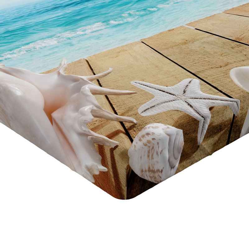 Ensemble de 2 draps-housse Ambesonne Beach Sunshine Maldives Brun pâle / beige, Drap-housse de taille simple