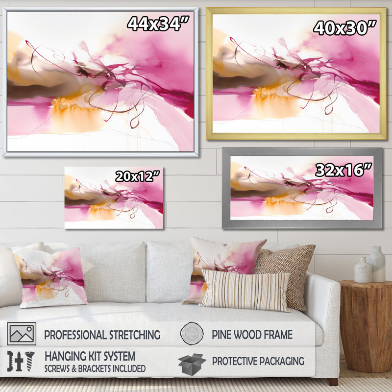 «Connaissances des rêves», peinture Harmony I - reproduction sur toile, Cadre simple argenté, H 12 po x l 20 po x P 1 po