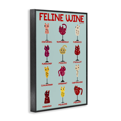 Giclée encadrée «Clever Feline», par Carrie Cantwell