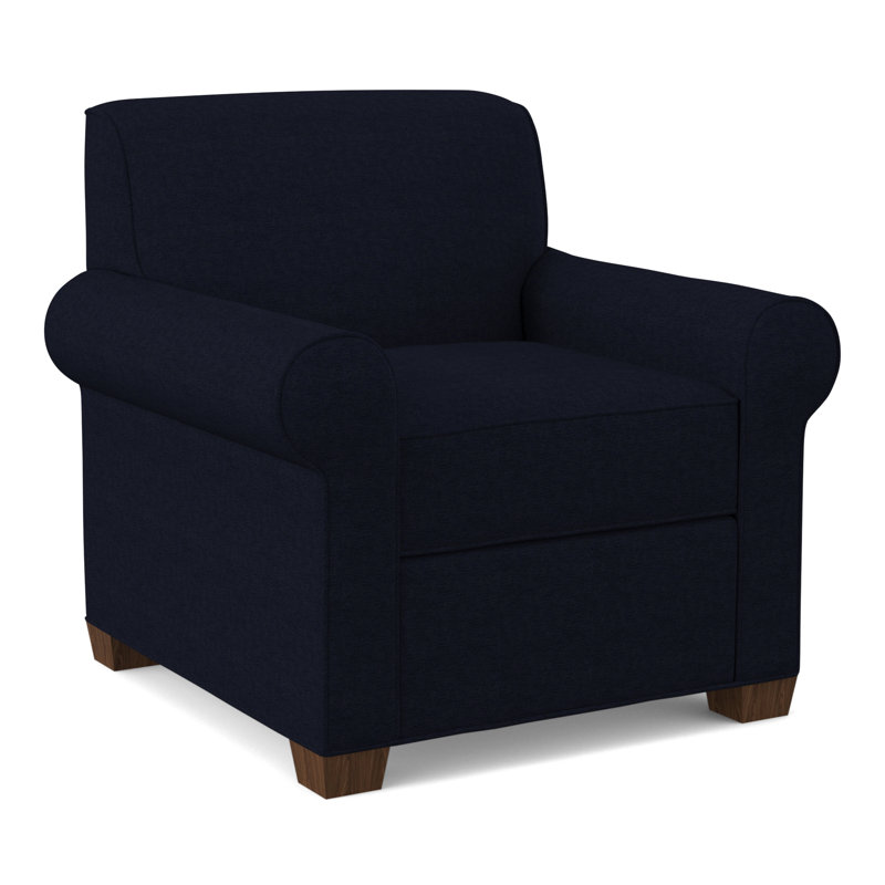 Finn Upholstered Armchair, Montana Walnut, Kanji Putty