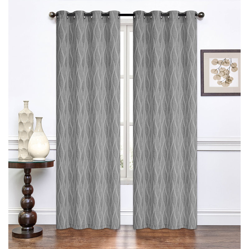 Semi Sheer Curtain Single Panel, Gray