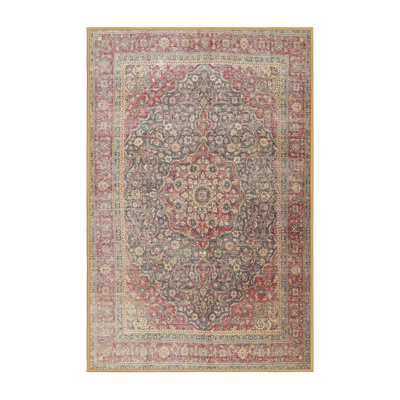 Tapis oriental rouge / vert / noir