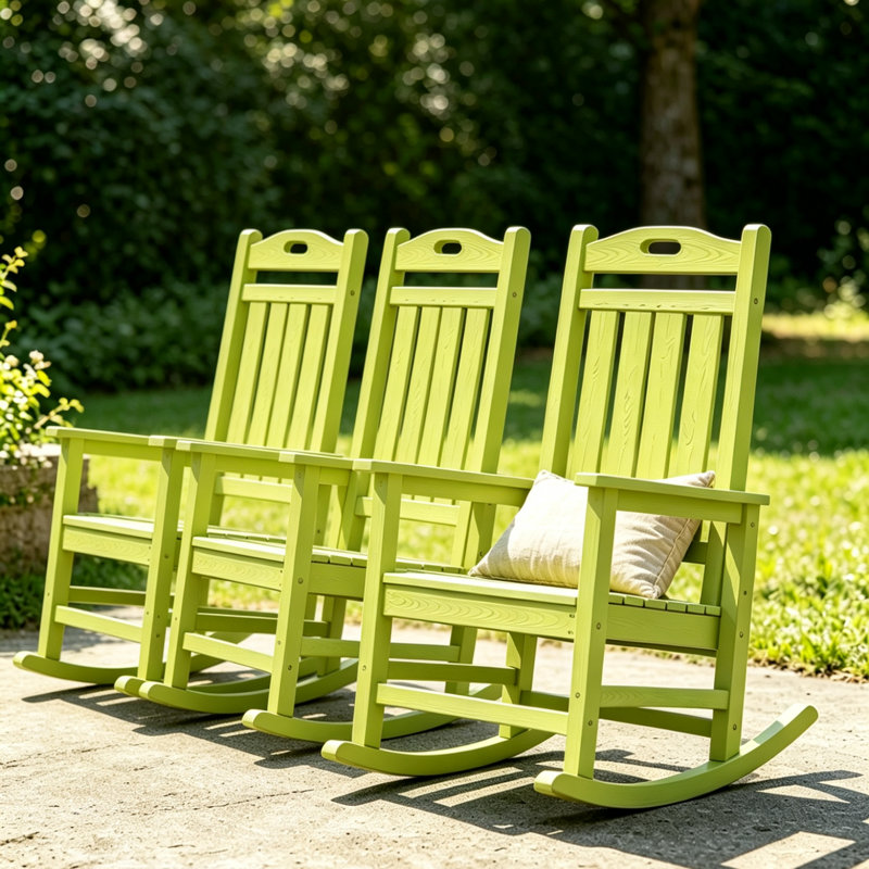 Chaise berçante en plastique Mccutcheon, Limette