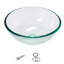 Lavabo vasque circulaire en verre 16,5 "avec bonde escamotable et robinet