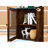 65" Corner Cabinet With Shelves & Wine Glass Rack, 6 Tier Freestanding Shelf, Space Saving For Living Room, Kitchen Rustic Brown Bookshelf Holder, Storage Office