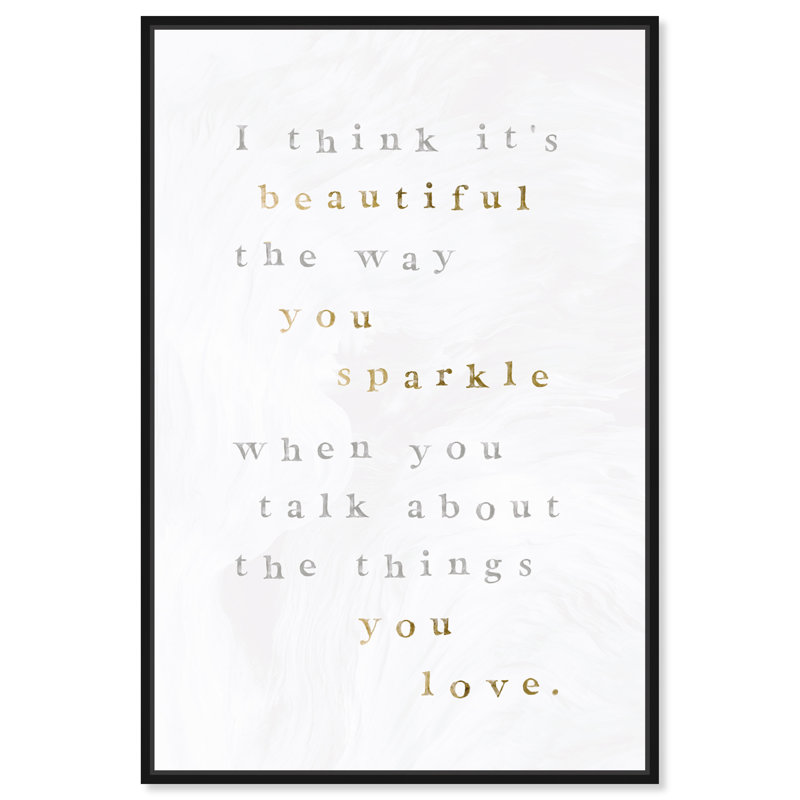 Typographie et citations, je crois que c'est beau, attique, beauté, citations et dictons - Art textuel sur toile