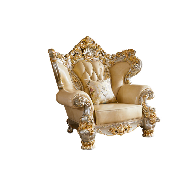 Fauteuil en cuir de vache 39,37 po