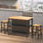 3 Pieces Dining Table Sets, with Fixed Table-119755422
