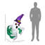 Décoration d'Halloween gonflable de 4 pi, autocollant de fenêtre lumineux fantôme dans le chapeau, affichage extérieur de jardin à DEL gonflable, imperméable