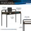 Bureau d'écriture Techni Mobile, moderne, noyer, peu encombrant et élégant pour la maison