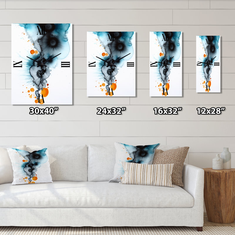 Dirl - Abstract Painting Modern Wall Clock, Small