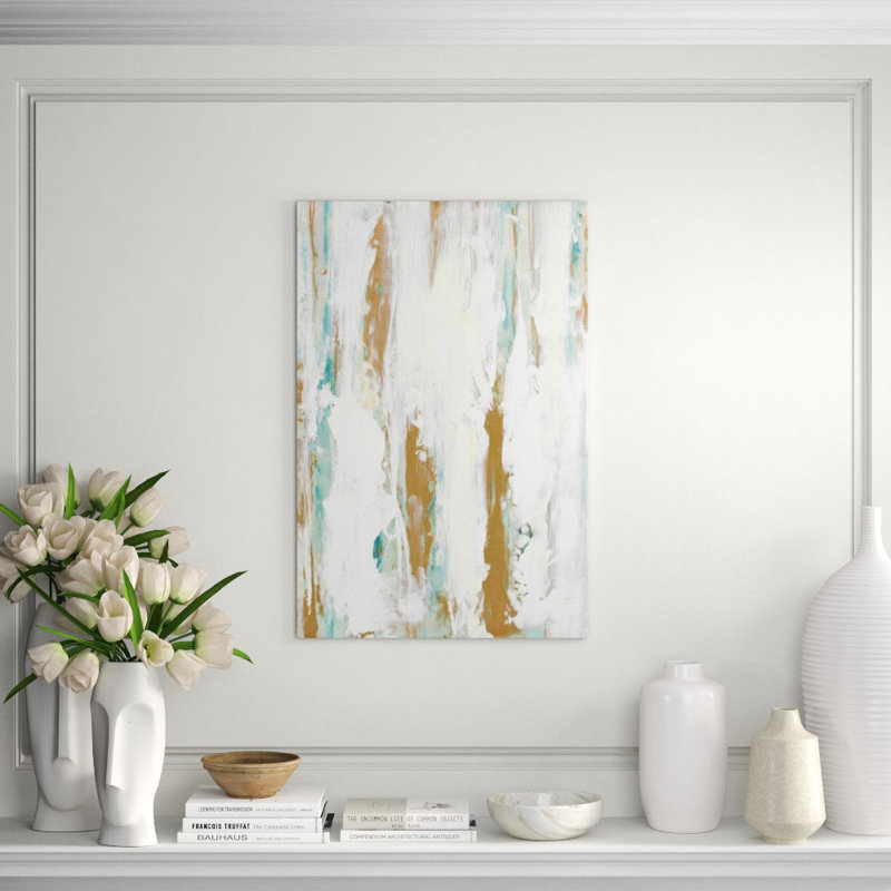 «Whiteout (Hand Embellition)» par Derek Shaw - impression, Couche de verre, H 60 po x l 40 po x P 1,5 po