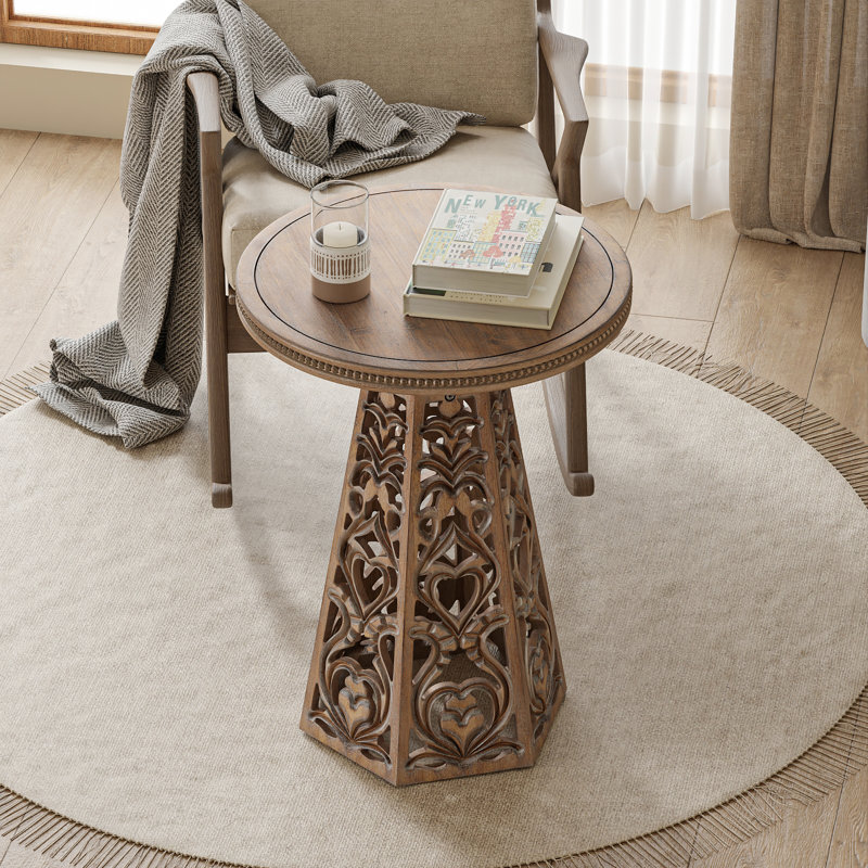 Table de bout Rustic, Bois naturel