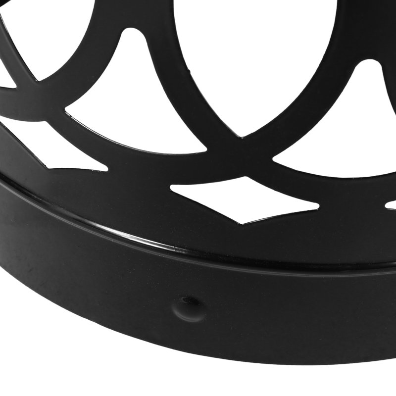 Table d'extérieur moderne en fer noir moderne - grande structure stable et élégante, H 17,93 po x l 14,15 po x P 13,8 po