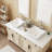 MEJE 16.25'' White Ceramic Square Bathroom Sink