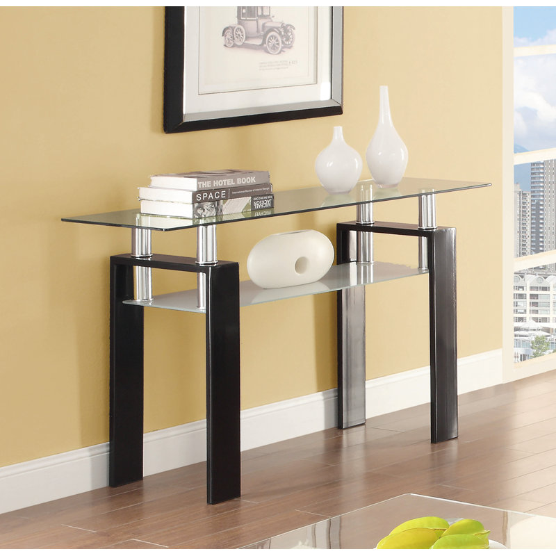 Oecusse 48'' Glass Top Console Table
