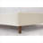 Queen Size Wingback Upholstered Platform Bed, Traditional Tufted Velvet, 54 Inch High Headboard, Beige Finish