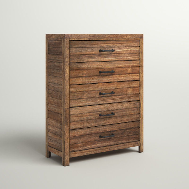 Commode 5 tiroirs Tyson, Cabane dans les arbres - brun