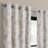 Eclipse 100% Blackout Curtain, Larissa Leaf Grommet Curtain, 84 in Long x 50 in Wide, Patterned 100% Blackout Curtain, Thermal Insulated Curtain for Living Room or Bedroom, 1 Window Curtain, Linen-109248786-109248787