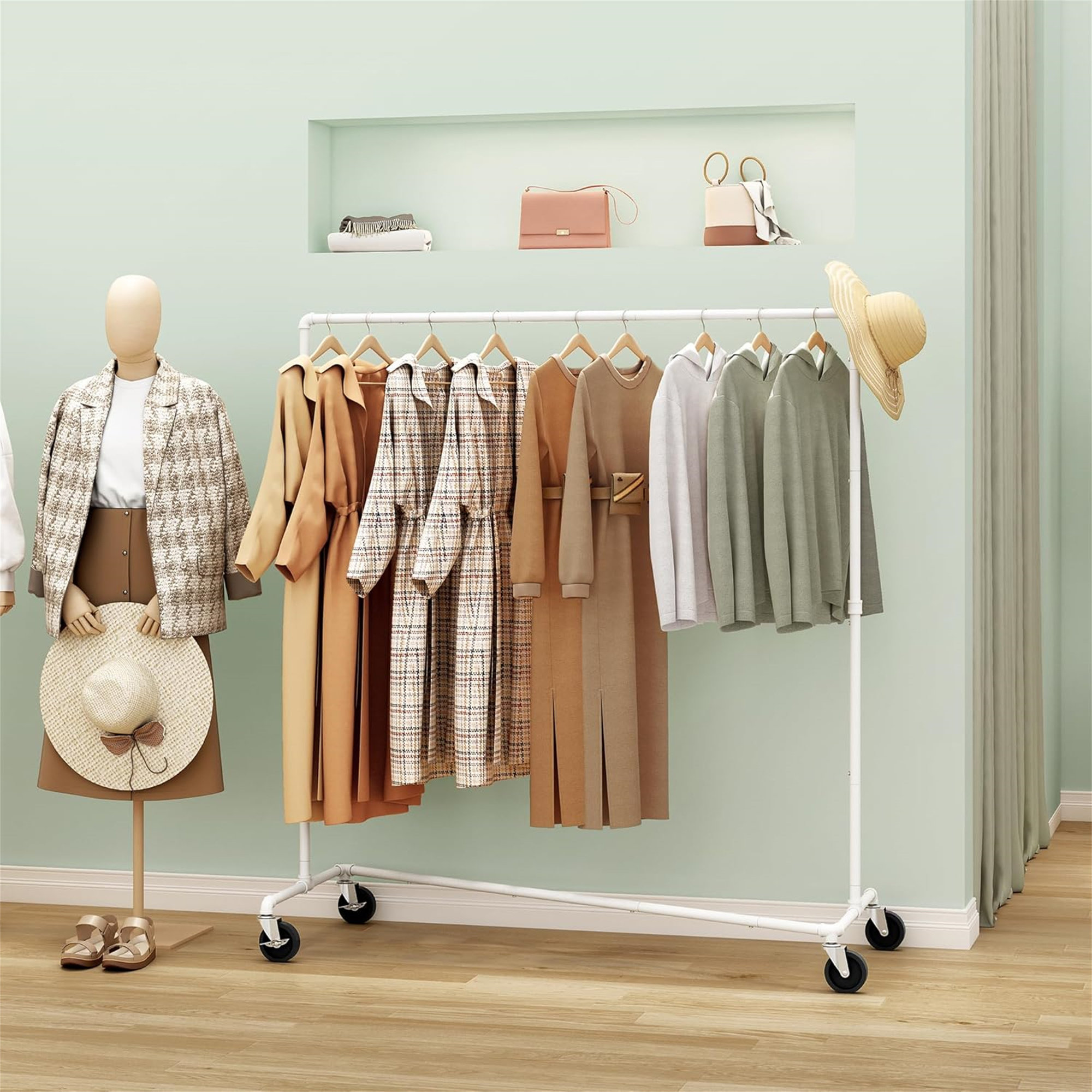 Rebrilliant 768 garment rackclothes hanging rack loads 600lbsmetal